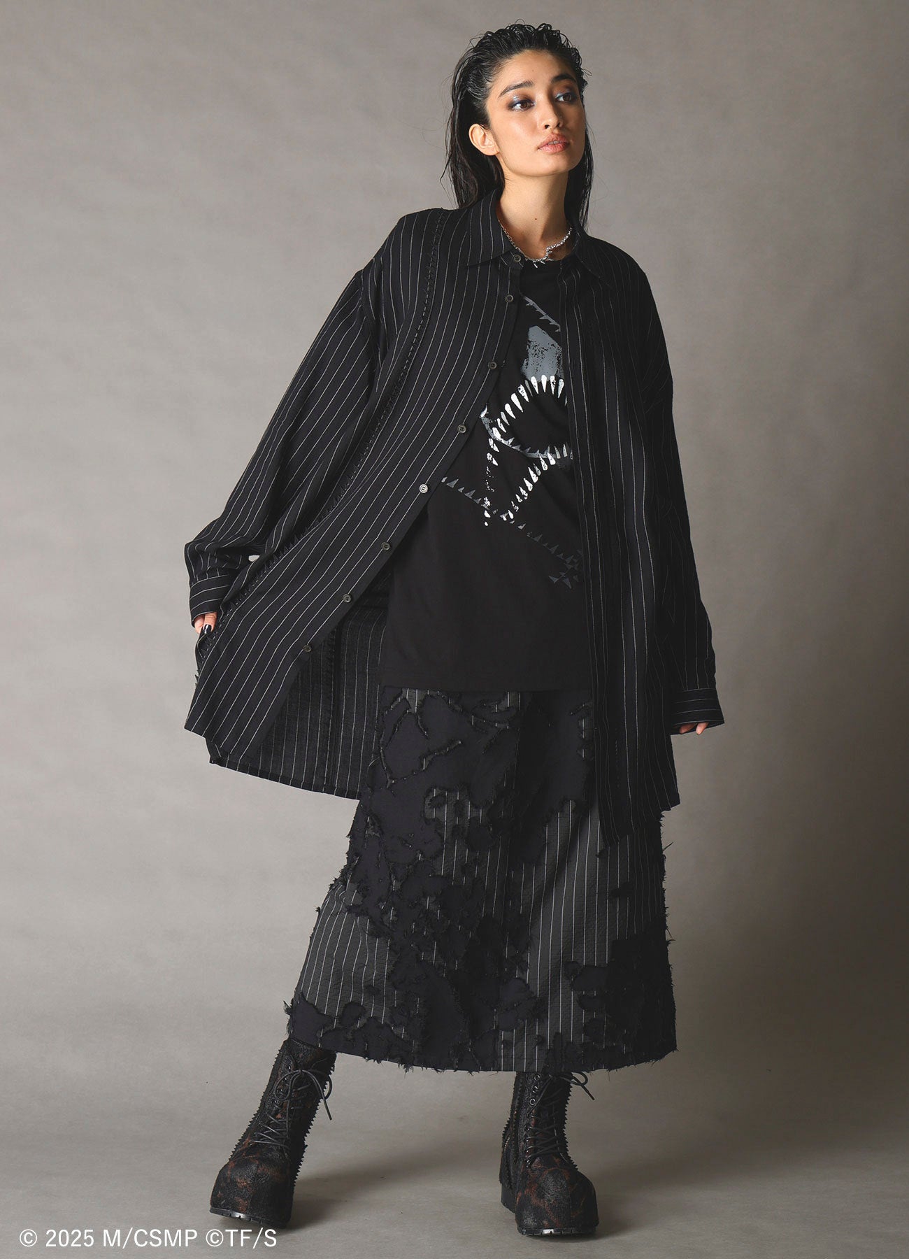 【Pre-Order】Ground Y×CHAINSAW MAN Collaborate Collection CHAINSAW STRIPE SHIRT