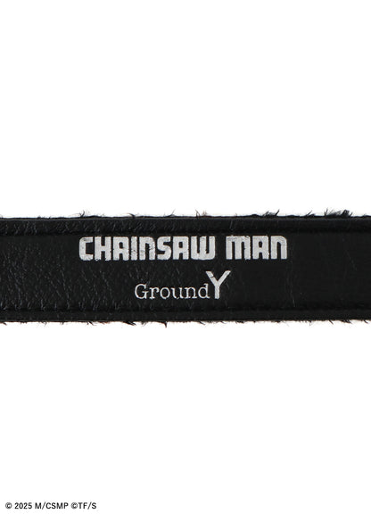 【Pre-Order】Ground Y×CHAINSAW MAN Collaborate Collection CHAINSAW HAIR CALF BELT SLIM VER【Shipping sequentially from late February 2026】