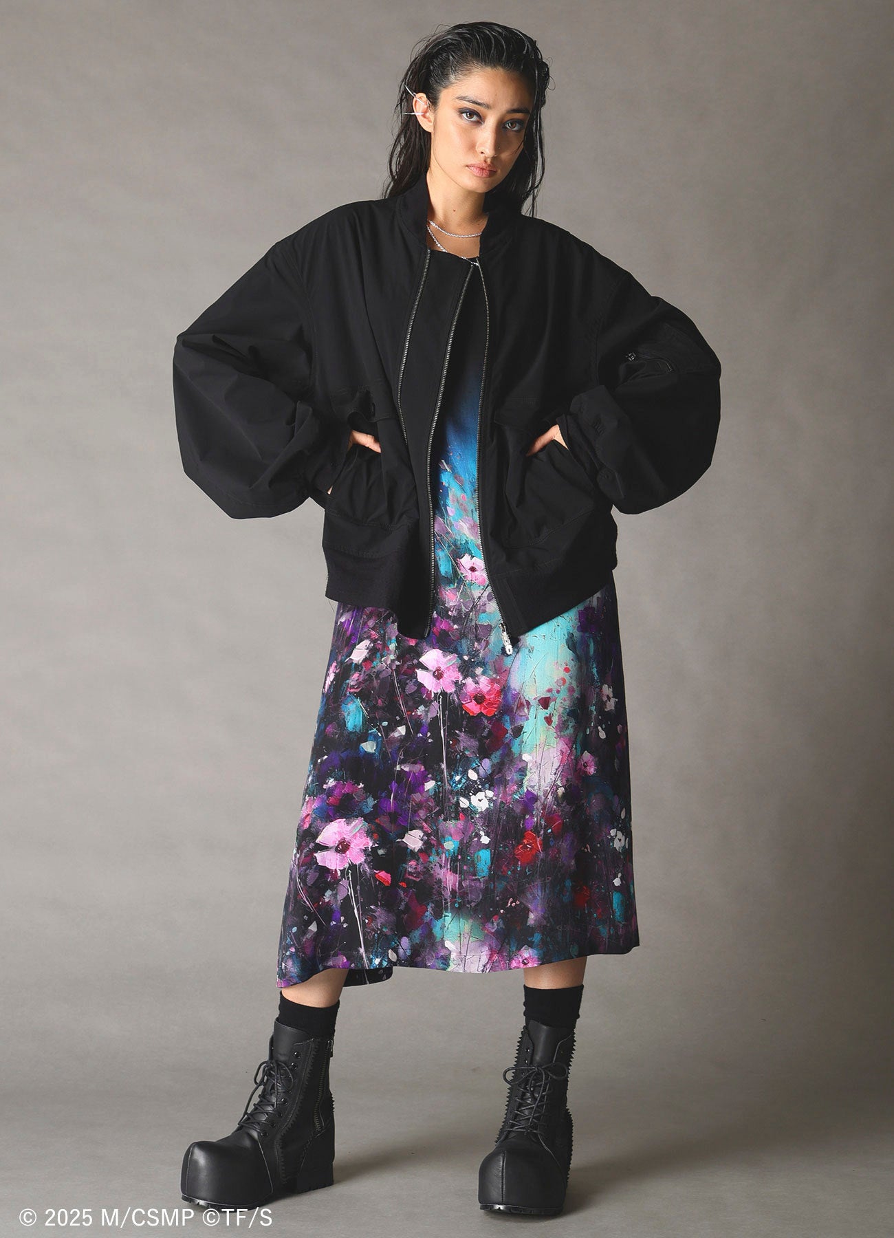 【Pre-Order】Ground Y×CHAINSAW MAN Collaborate Collection FLOWER AND BOMB REVERSIBLE BLOUSON