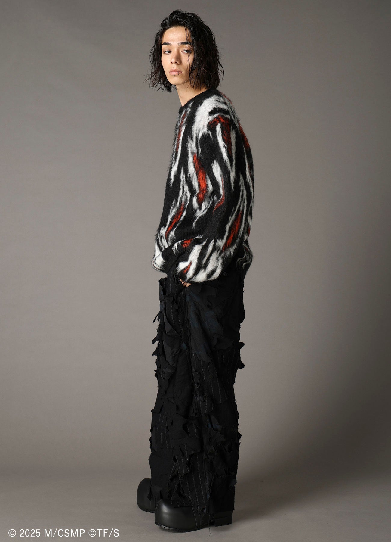 【Pre-Order】Ground Y×CHAINSAW MAN Collaborate Collection FOX DEVIL EYES KNIT