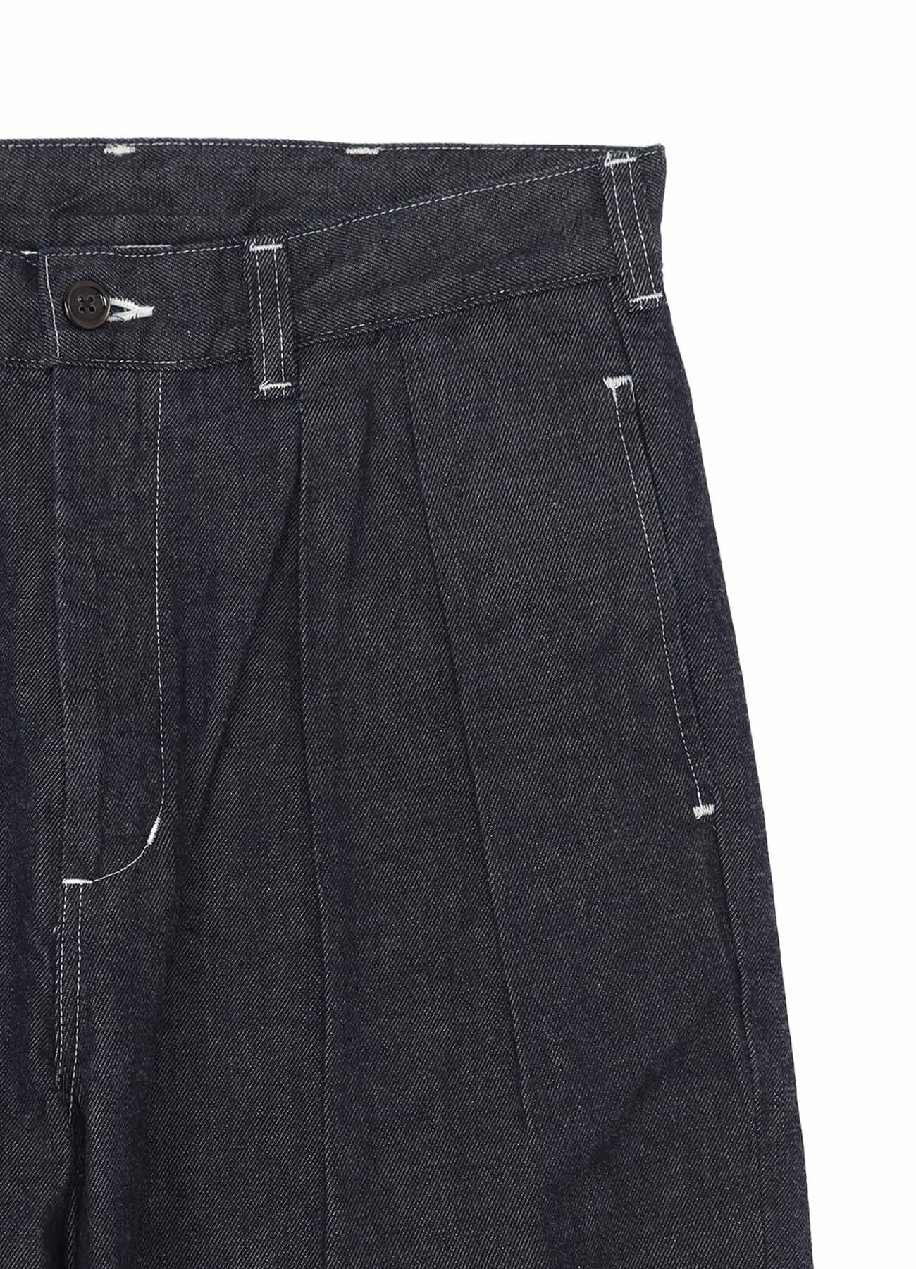 Ground Y×EDWIN 11oz INDIGO DENIM WIDE-TUCK PANTS WITH TAB DETAIL