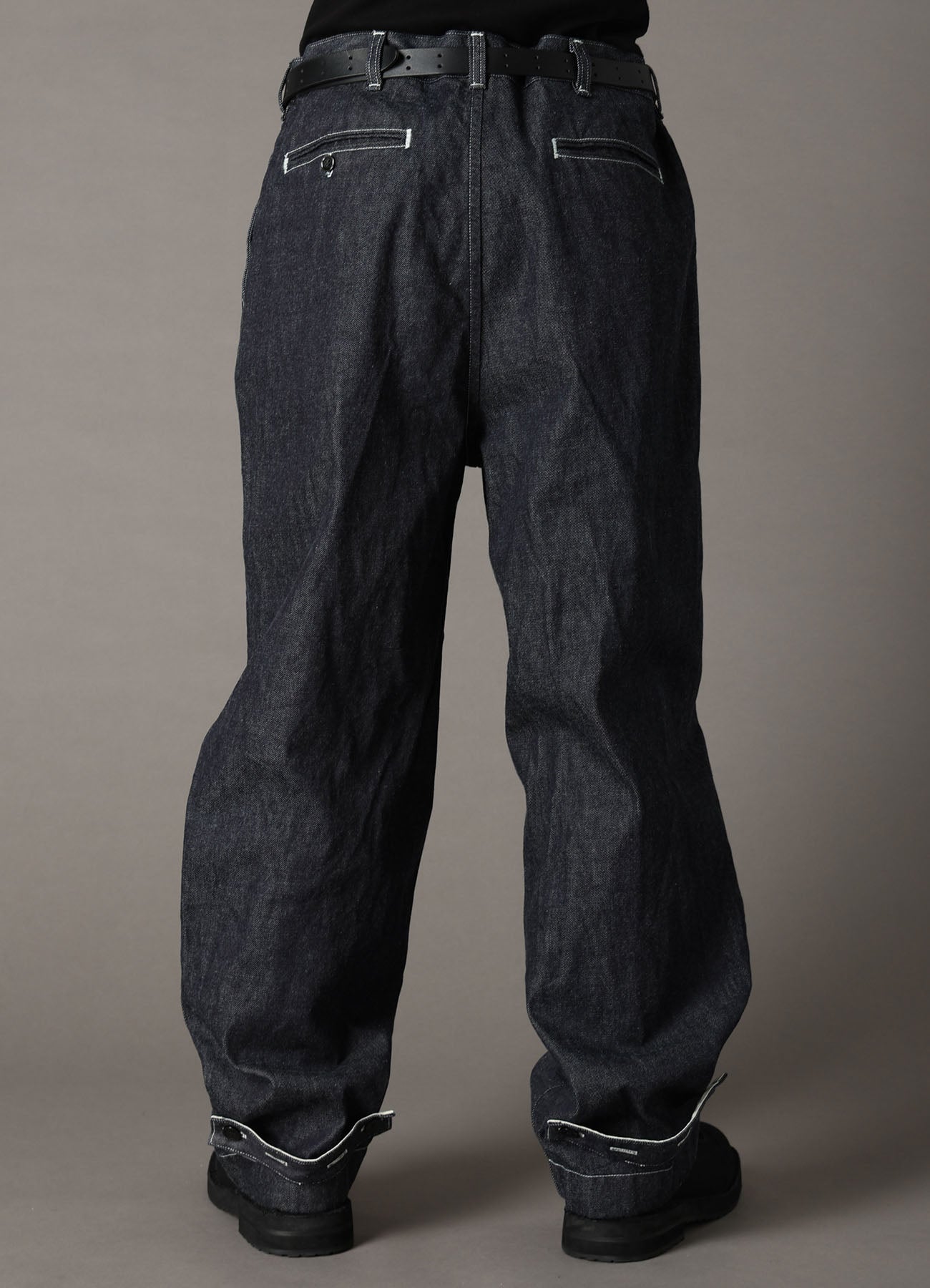 Ground Y×EDWIN 11oz INDIGO DENIM WIDE-TUCK PANTS WITH TAB DETAIL