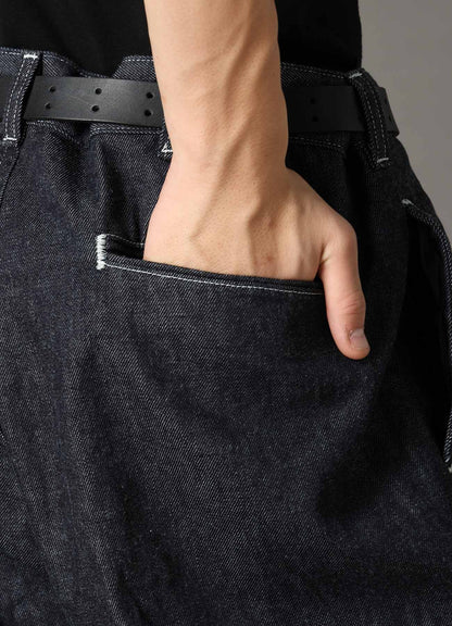 Ground Y×EDWIN 11oz INDIGO DENIM WIDE-TUCK PANTS WITH TAB DETAIL