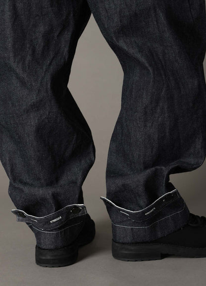 Ground Y×EDWIN 11oz INDIGO DENIM WIDE-TUCK PANTS WITH TAB DETAIL