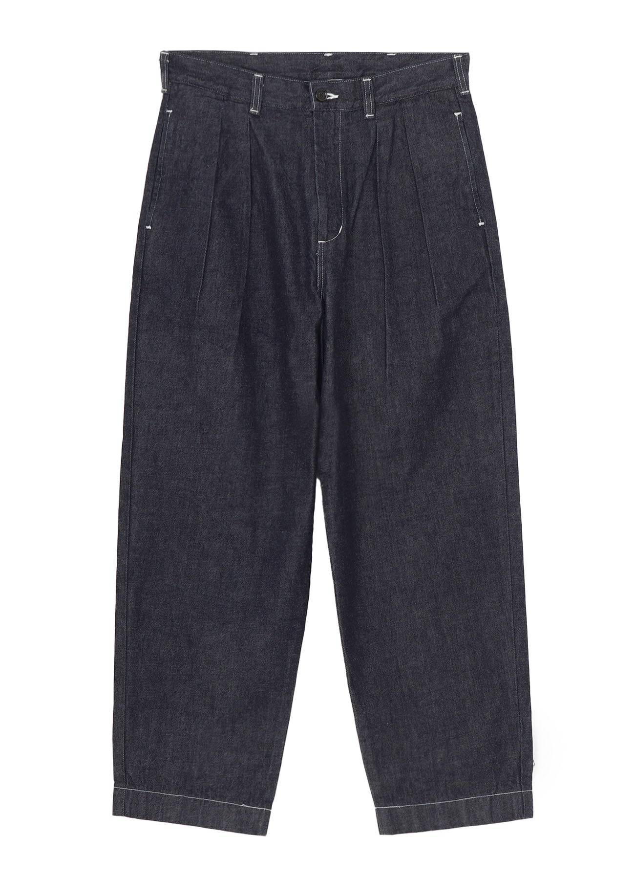 Ground Y×EDWIN 11oz INDIGO DENIM WIDE-TUCK PANTS WITH TAB DETAIL