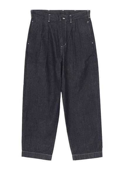 Ground Y×EDWIN 11oz INDIGO DENIM WIDE-TUCK PANTS WITH TAB DETAIL