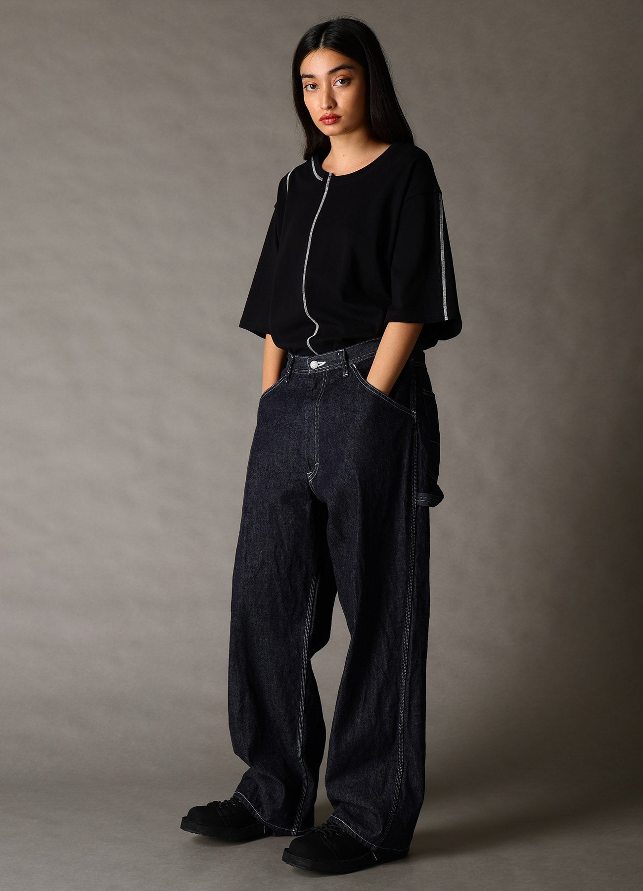 Ground Y×EDWIN 11oz INDIGO DENIM PAINTER PANTS