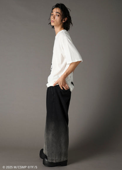 【Pre-Order】Ground Y×CHAINSAW MANCollaborate Collection BLEACH WASH CHAINSAW PANTS