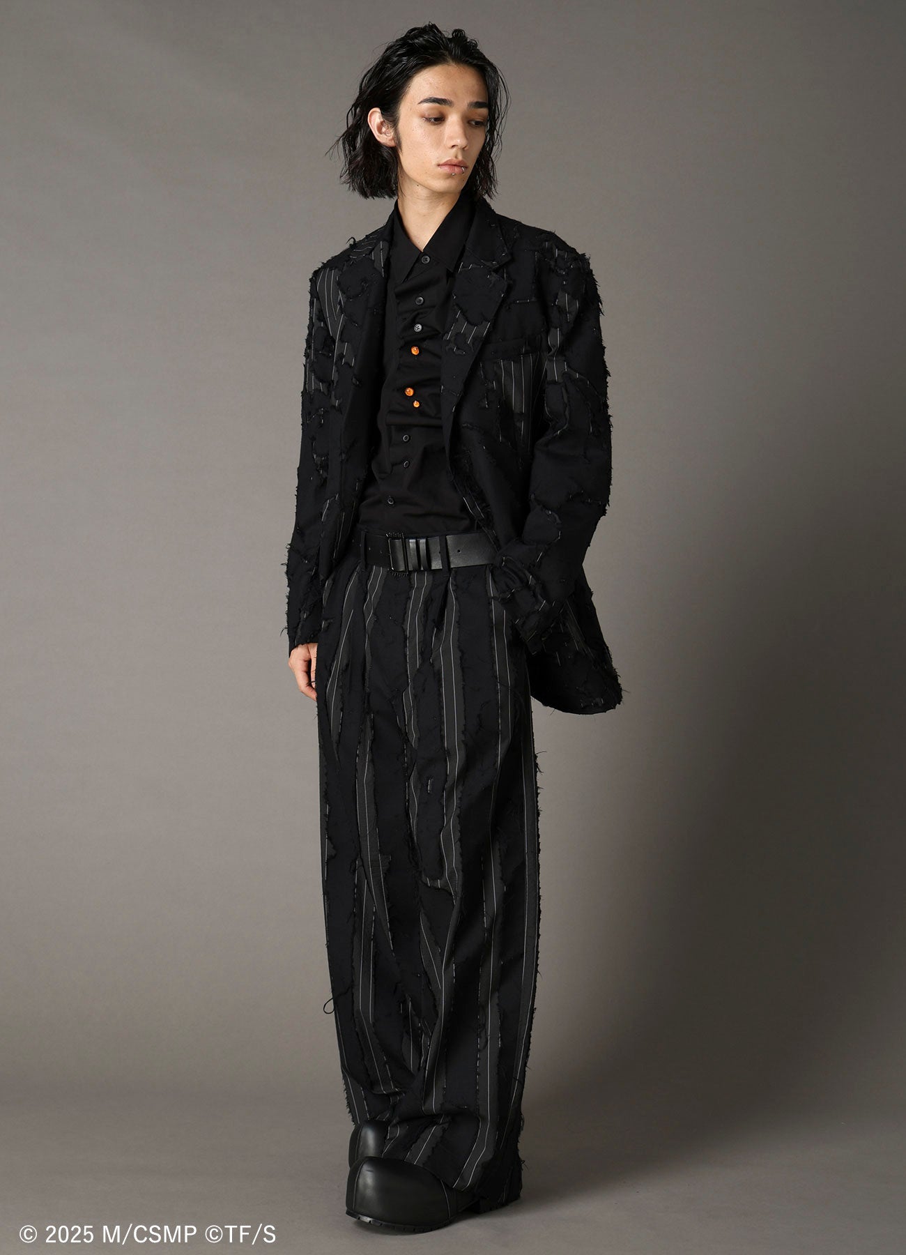 【Pre-Order】Ground Y×CHAINSAW MAN Collaborate Collection CHAINSAW OPAL FINISHING WIDE PANTS