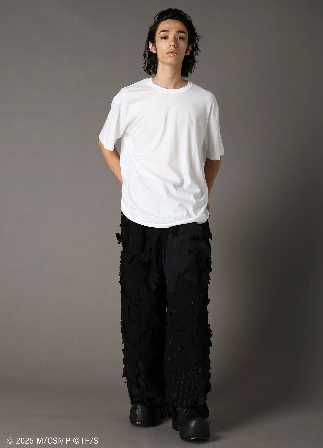 【Pre-Order】Ground Y×CHAINSAW MAN Collaborate Collection EXPLOSION CAMOUFLAGE WIDE PANTS