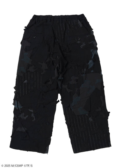【Pre-Order】Ground Y×CHAINSAW MAN Collaborate Collection EXPLOSION CAMOUFLAGE WIDE PANTS