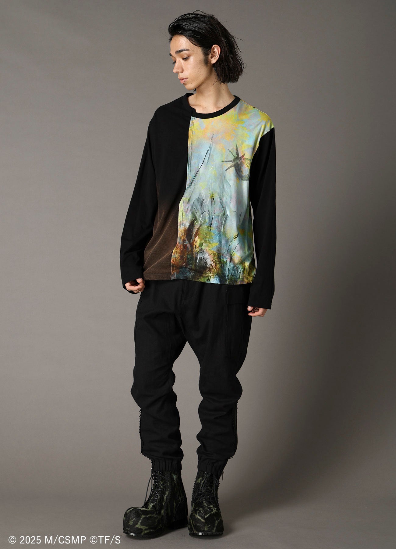 【Pre-Order】Ground Y×CHAINSAW MAN Collaborate Collection FLOWER AND BOMB SWICHING T-SHIRT