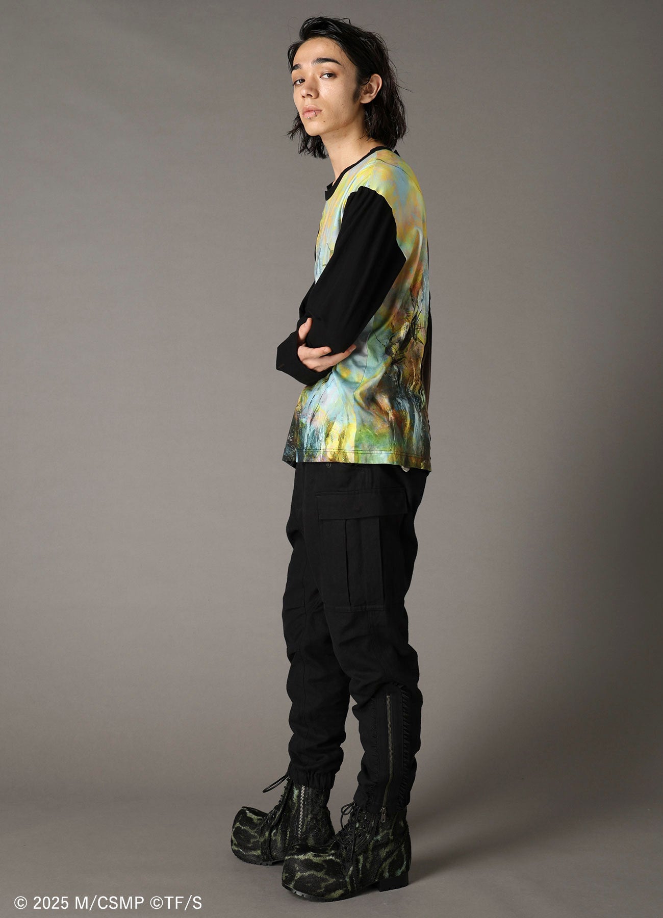 【Pre-Order】Ground Y×CHAINSAW MAN Collaborate Collection FLOWER AND BOMB SWICHING T-SHIRT