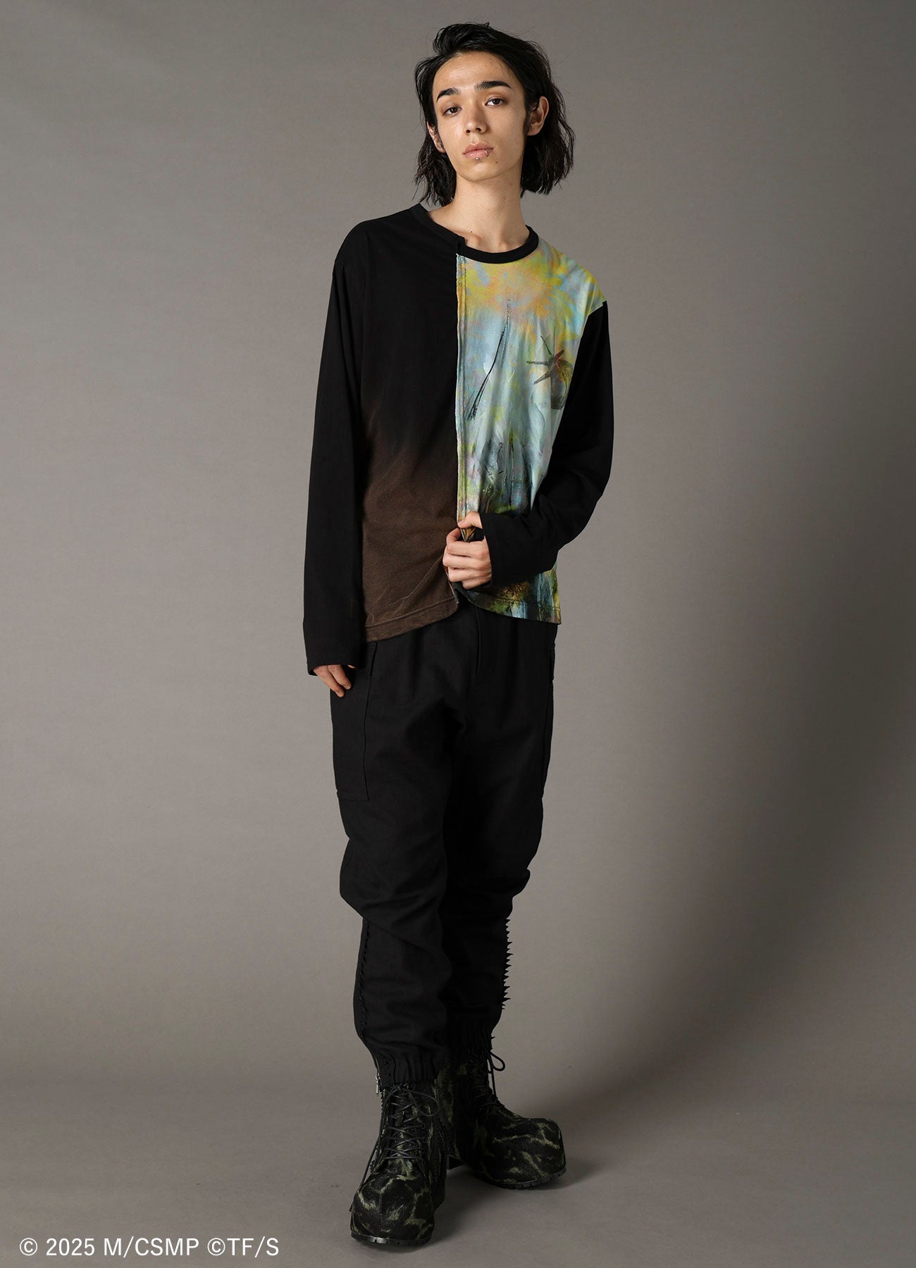 【Pre-Order】Ground Y×CHAINSAW MAN Collaborate Collection FLOWER AND BOMB SWICHING T-SHIRT