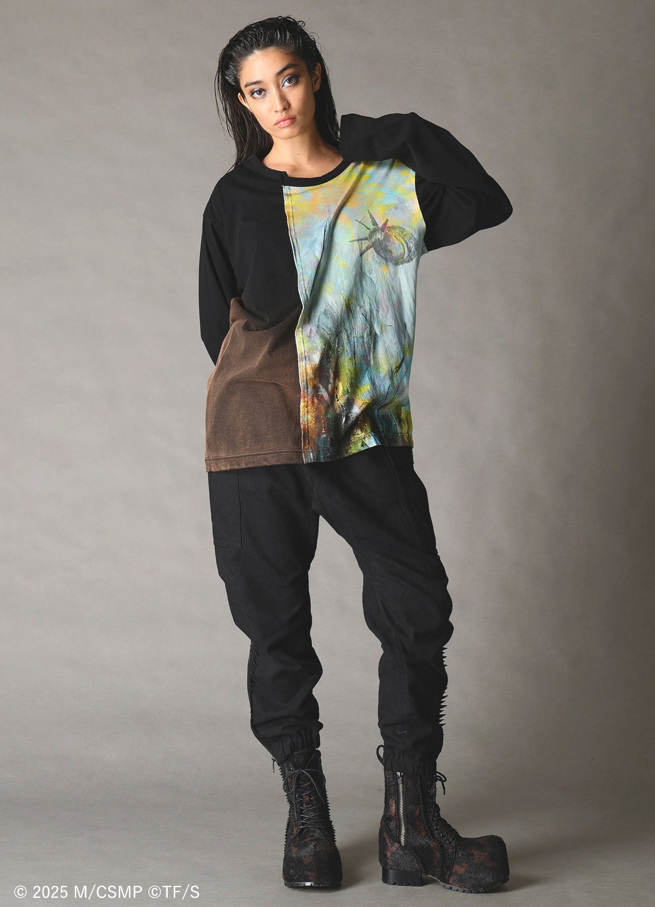 【Pre-Order】Ground Y×CHAINSAW MAN Collaborate Collection FLOWER AND BOMB SWICHING T-SHIRT