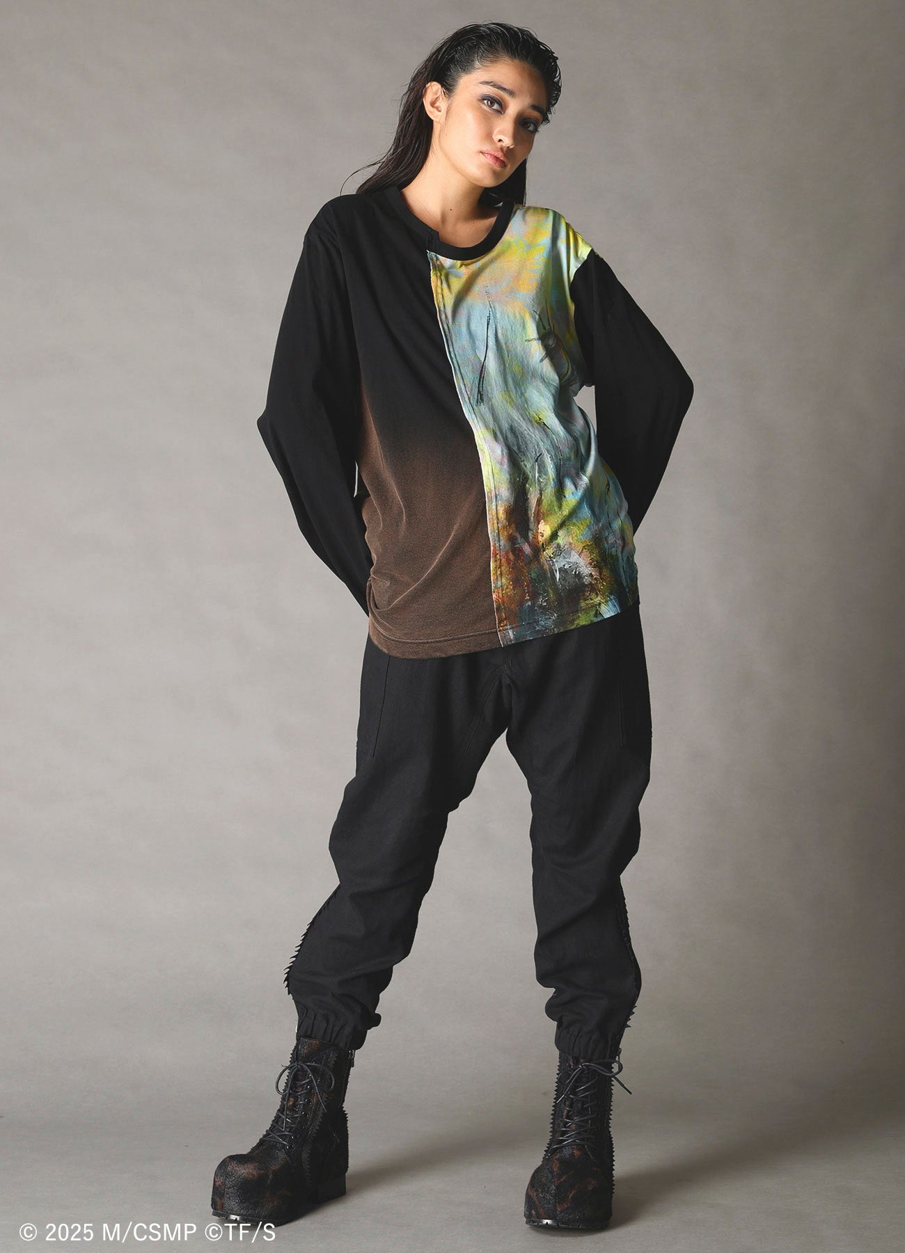 【Pre-Order】Ground Y×CHAINSAW MAN Collaborate Collection FLOWER AND BOMB SWICHING T-SHIRT
