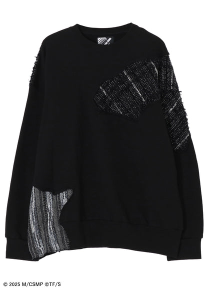 【Pre-Order】Ground Y×CHAINSAW MAN Collaborate Collection CHAINSAW TWEED ROUND NECK SWEATSHIRT