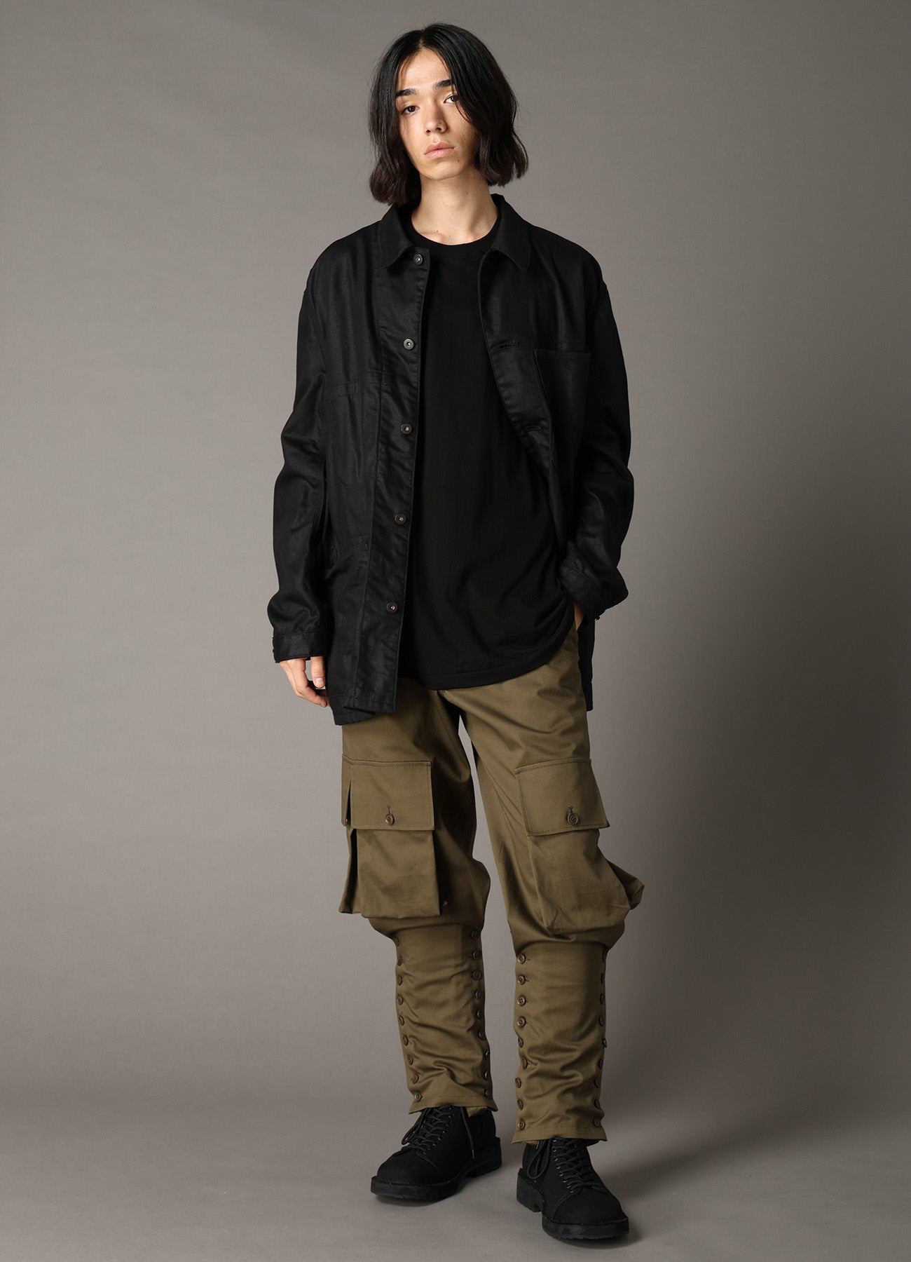 Ground Y×EDWIN 9oz BLACK TWILL COVERALL