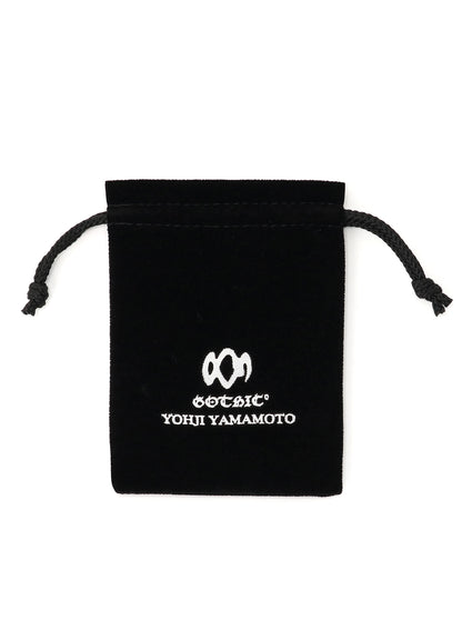 SILVER 950 VAMPIRE PINKIE RING ROUGE