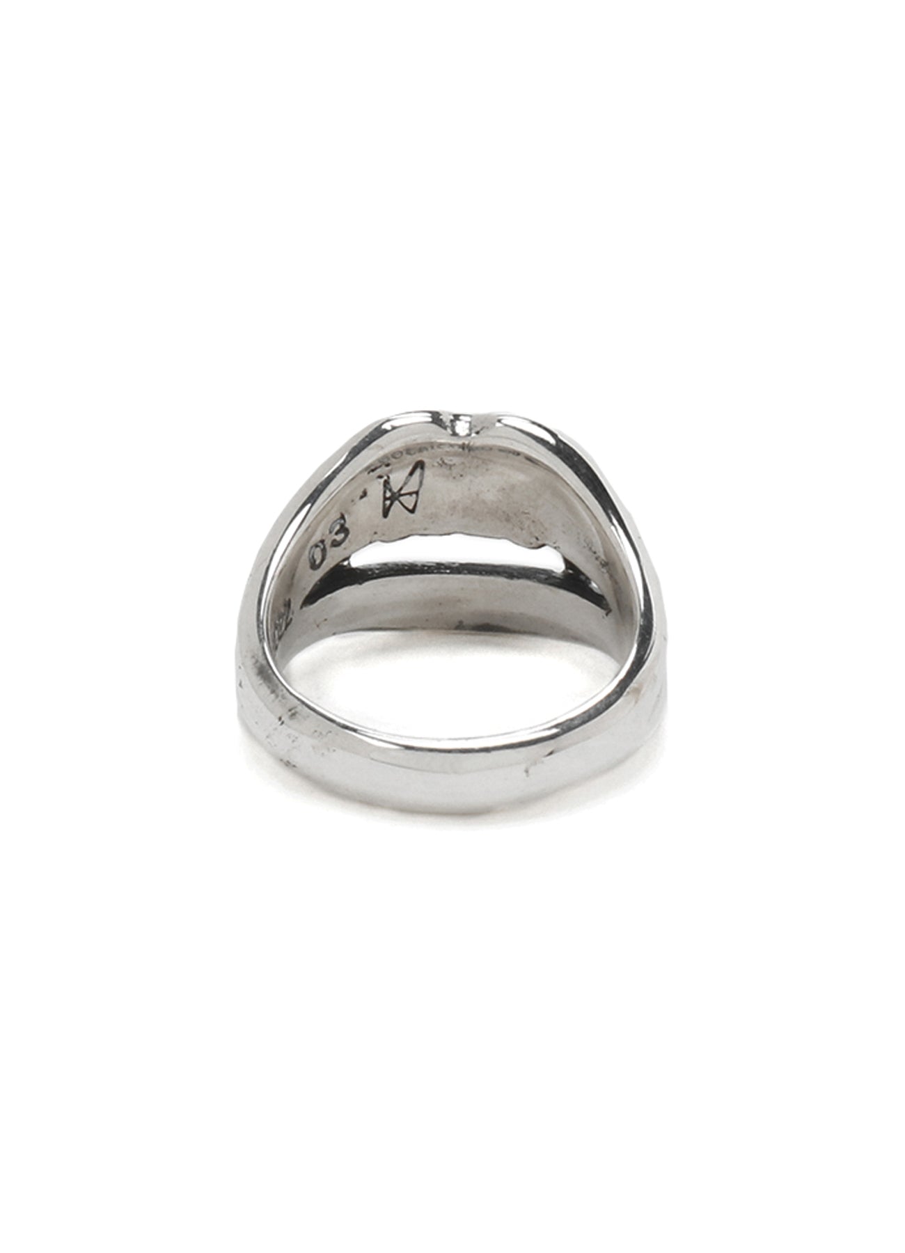 SILVER 950 VANPIRE FANG PNKIE RING