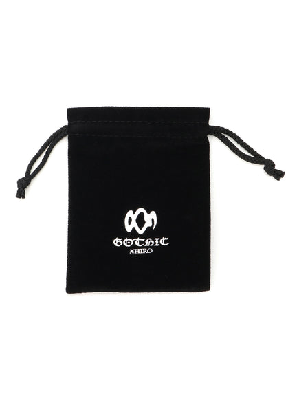 SILVER 950 VANPIRE FANG PNKIE RING