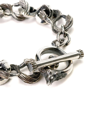 SILVER 950 WOLF BRACELET