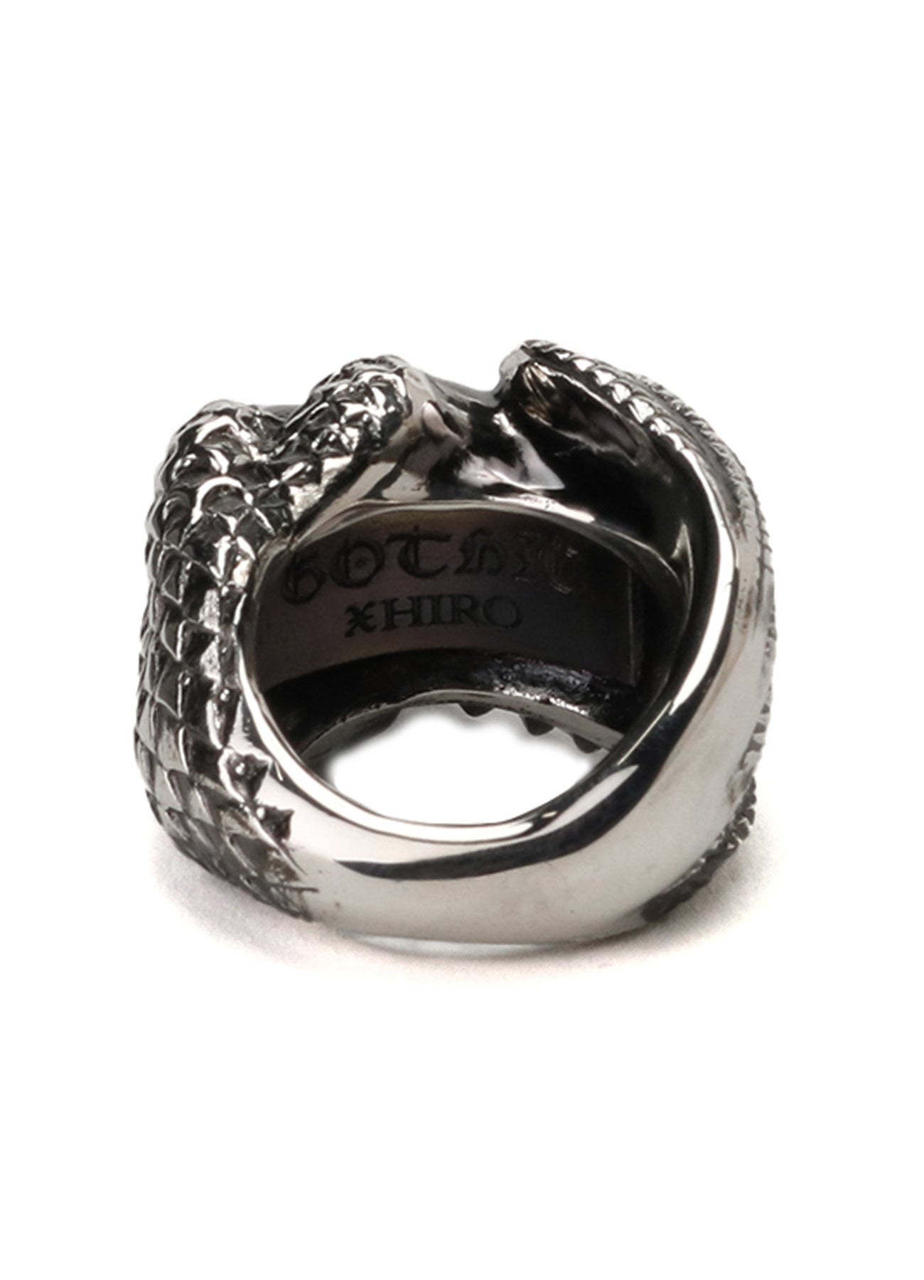 SILVER 950 DRAGON CLAW FEATHER RING