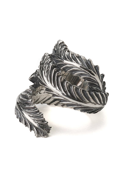 SILVER 950 FEATHER RING