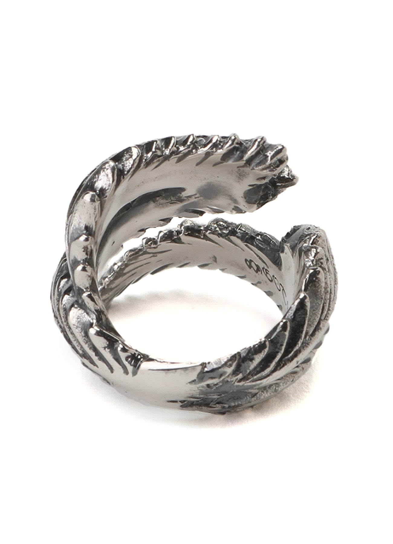 SILVER 950 FEATHER RING