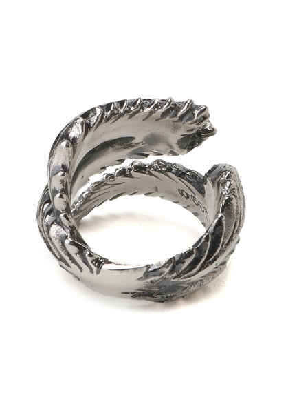 SILVER 950 FEATHER RING