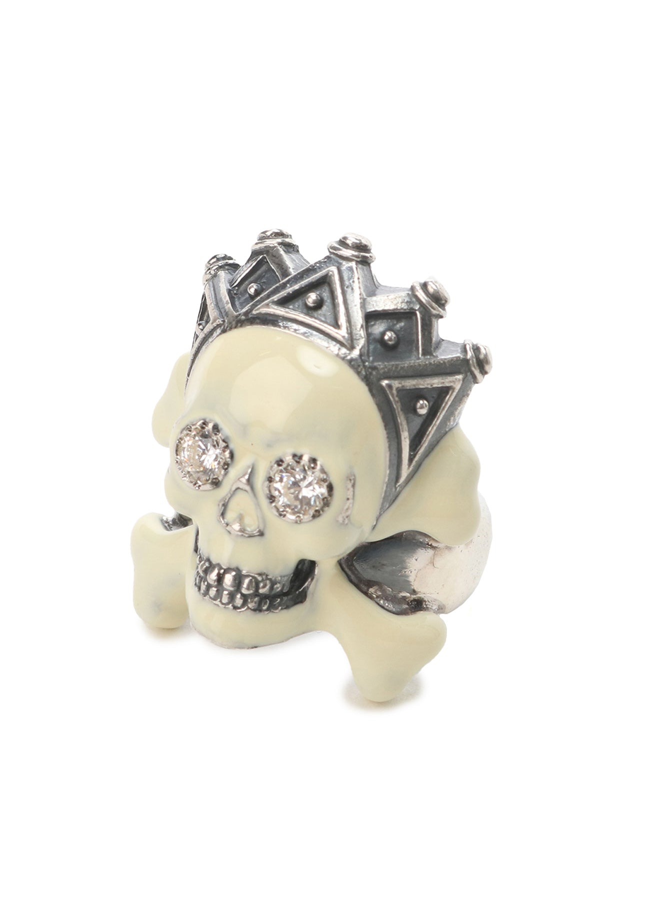 SILVER950 SKULL CROWN RING