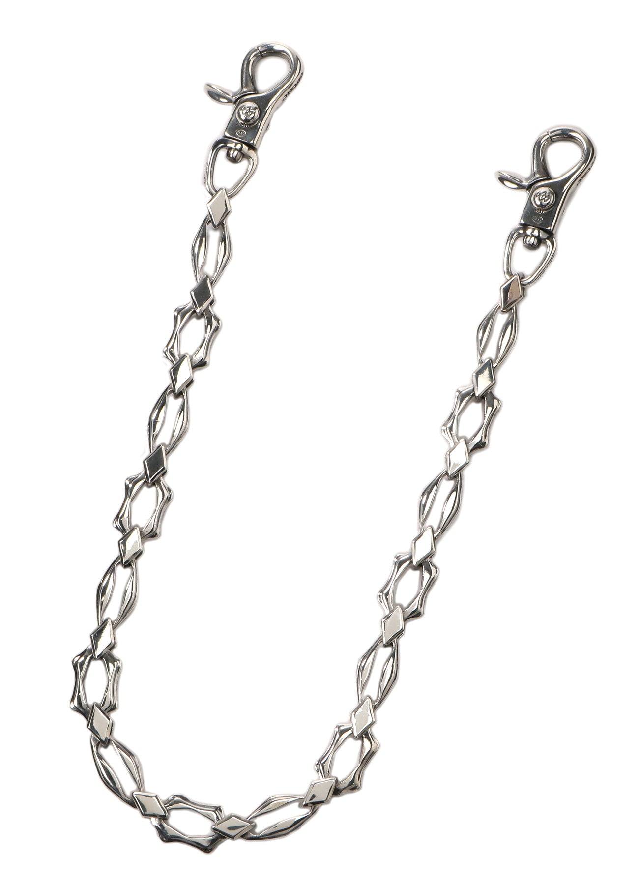 SILVER 950 DOUBLE HOOK WALLET CHAIN