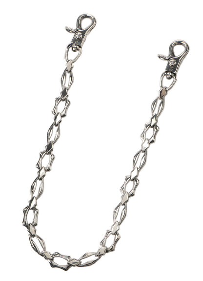 SILVER 950 DOUBLE HOOK WALLET CHAIN