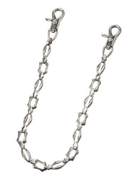 SILVER 950 DOUBLE HOOK WALLET CHAIN