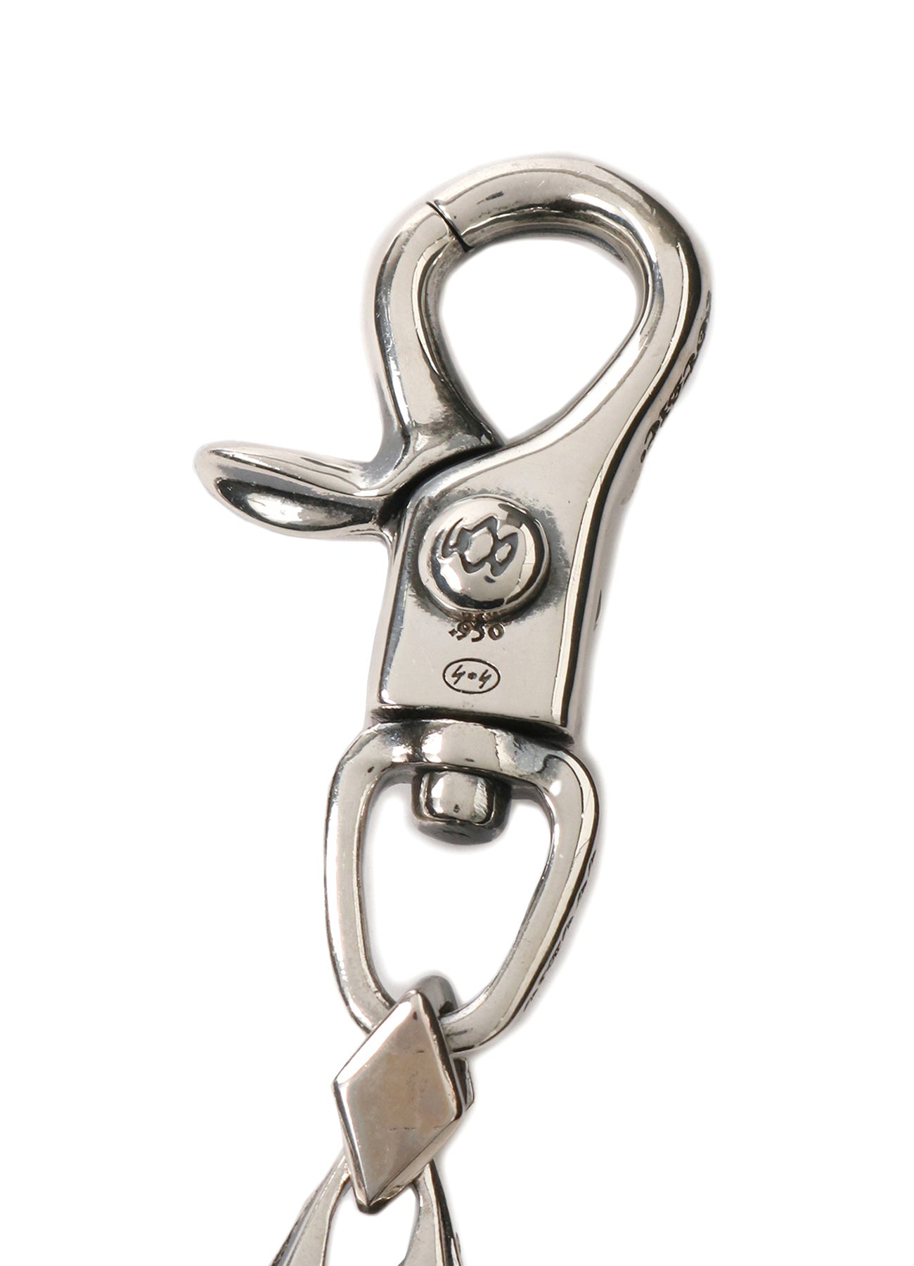 SILVER 950 DOUBLE HOOK WALLET CHAIN