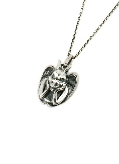 SILVER 950 GARGOYLE PENDANT