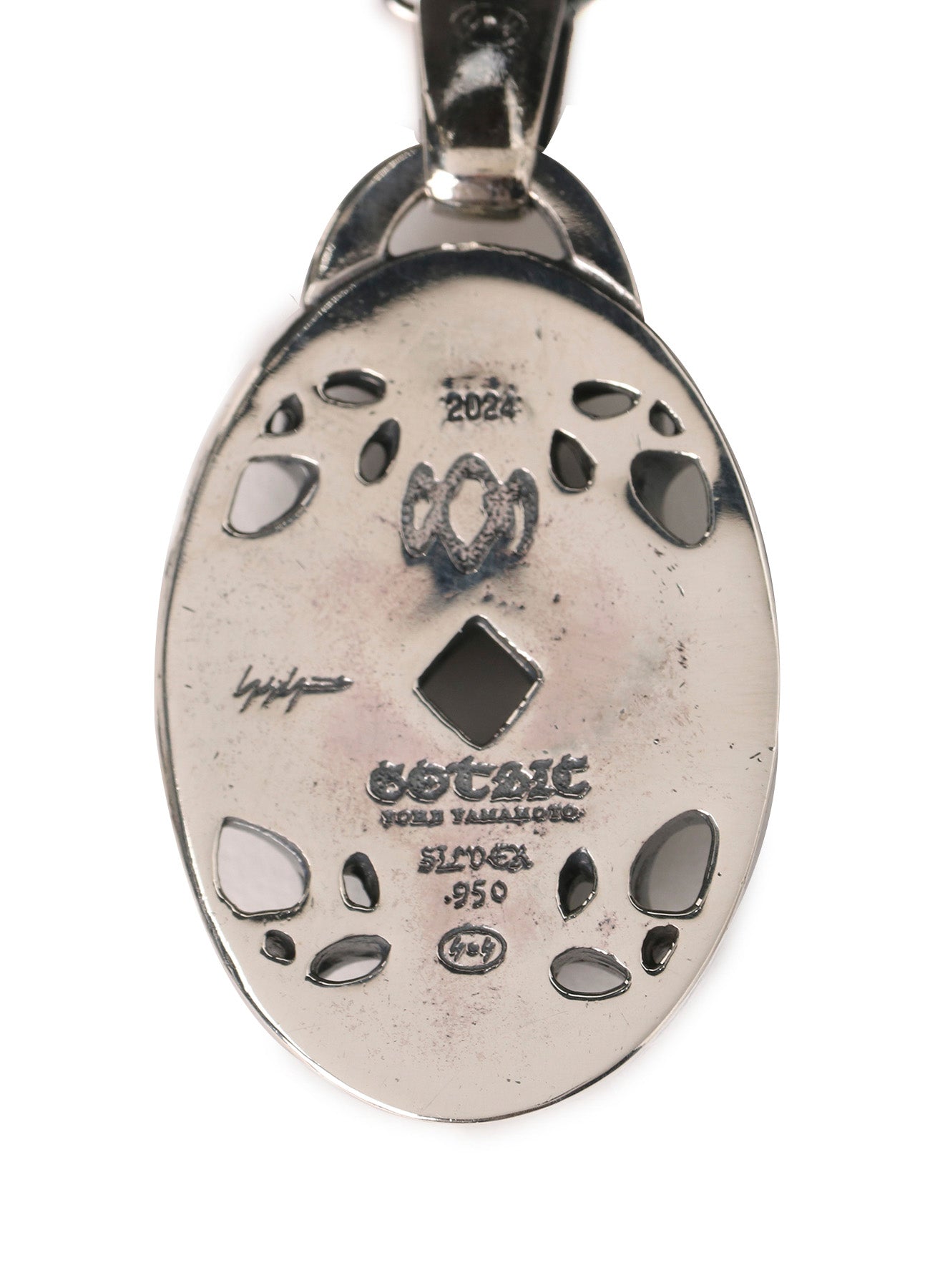 SILVER950 YY OVAL PENDANT