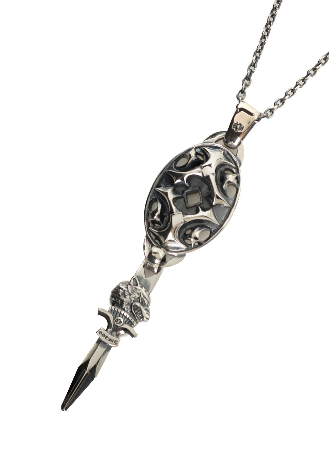 SILVER950 YY OVAL WOLF DAGGER PENDANT – THE SHOP YOHJI YAMAMOTO