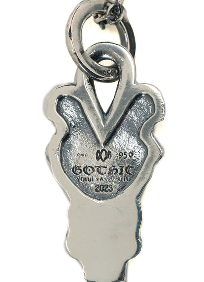 SILVER 950 SKULL DAGGER PENDANT