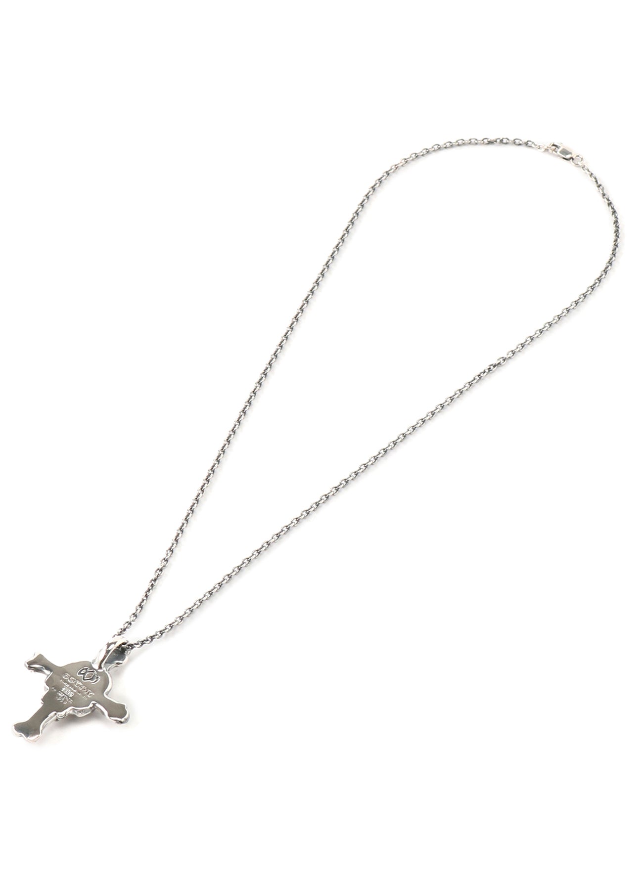SILVER 950 SKULL CROSS PENDANT