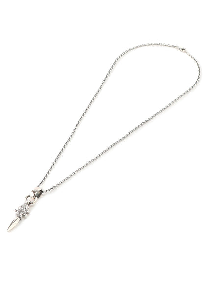 SILVER 950 WOLF DAGGAR PENDANT