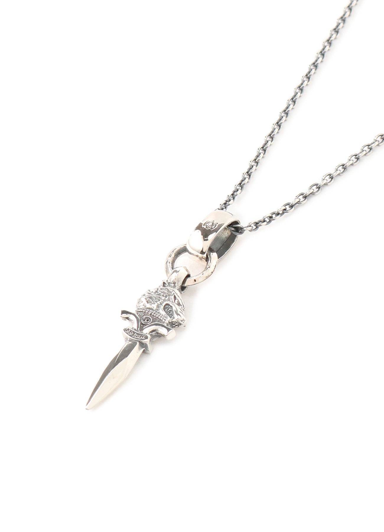 SILVER 950 WOLF DAGGAR PENDANT