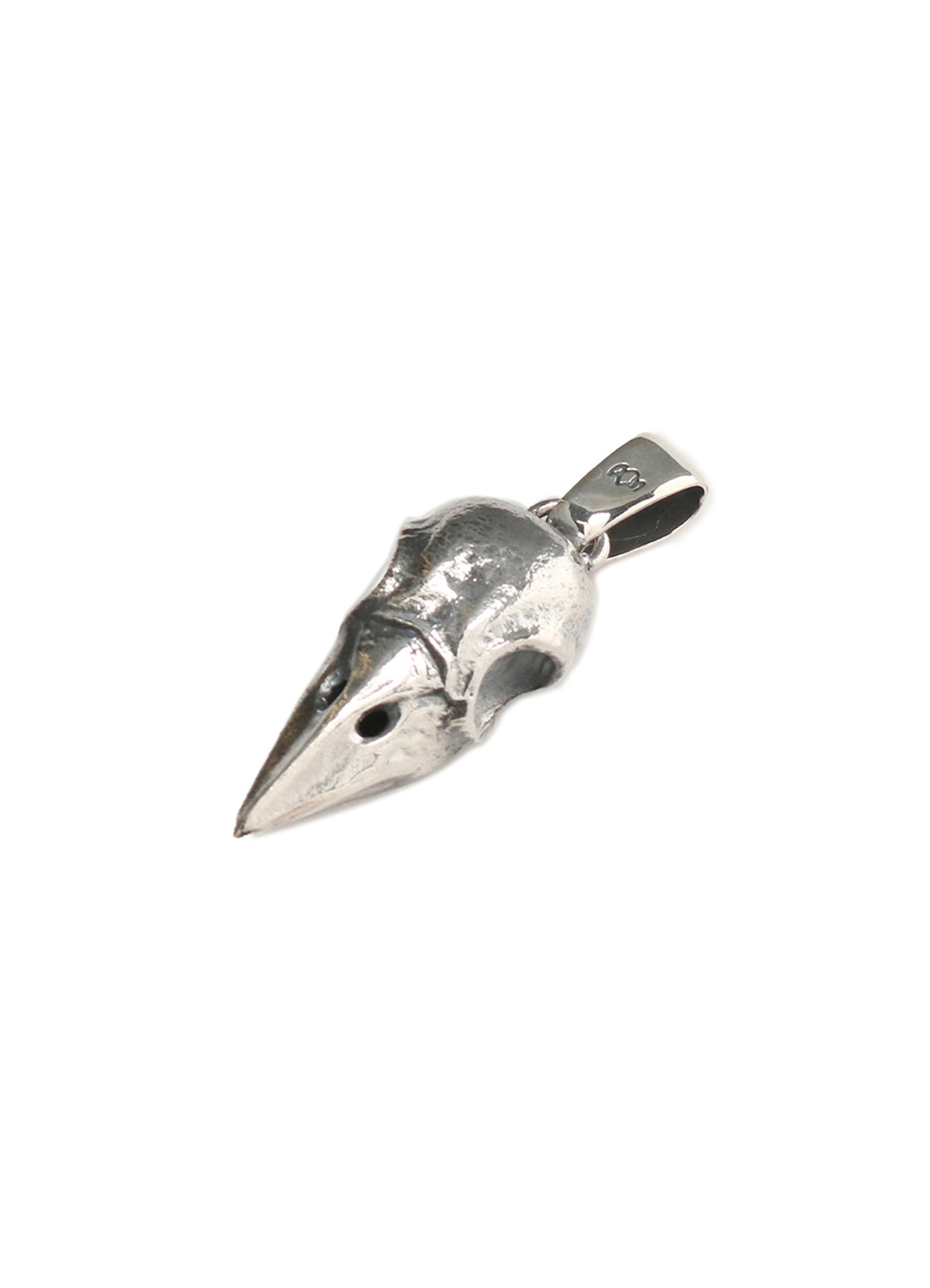 SILVER 950 CROW SKULL PENDANT