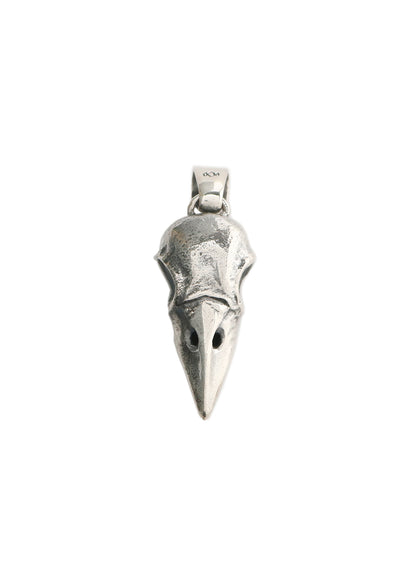 SILVER 950 CROW SKULL PENDANT