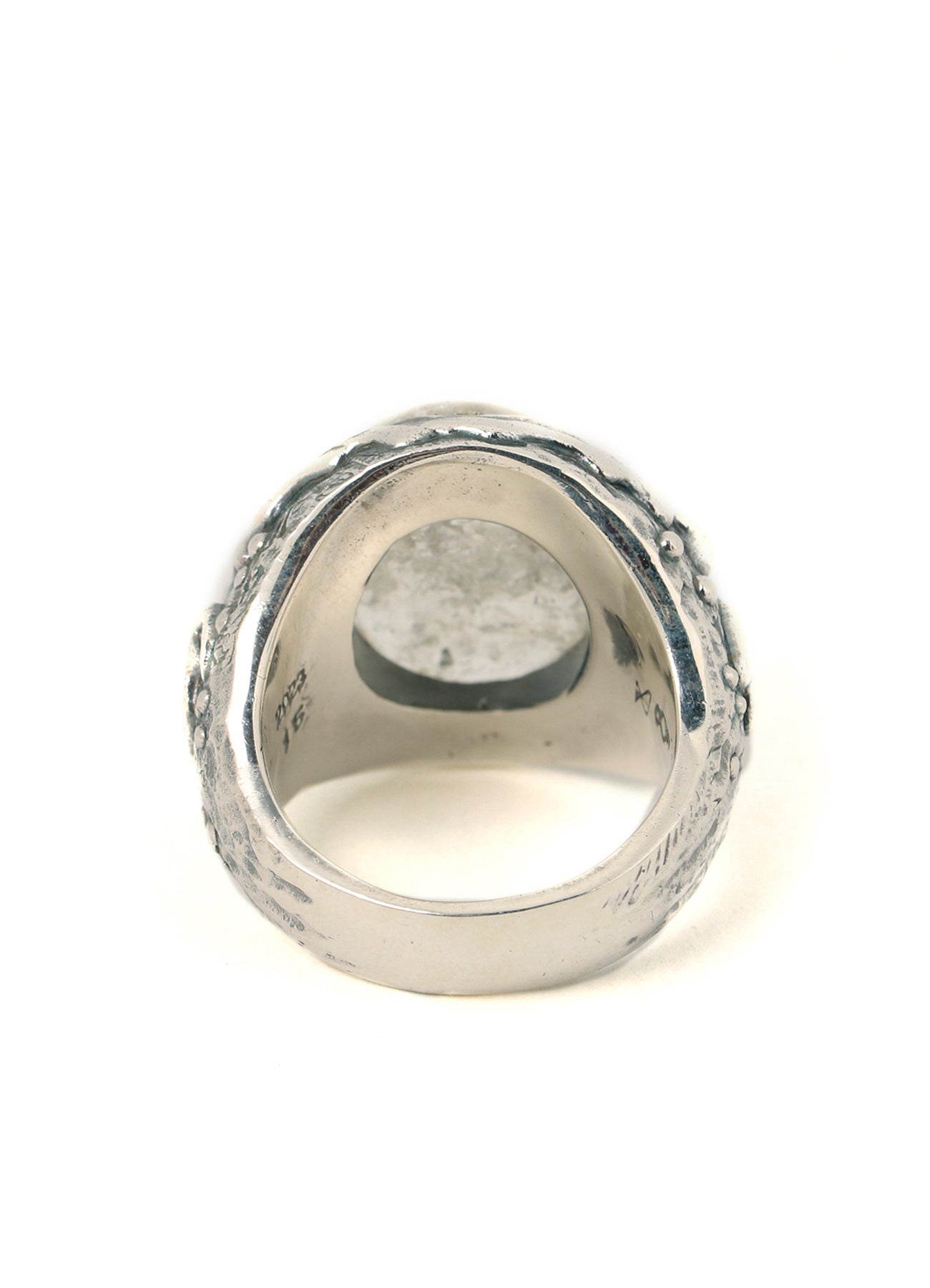 SILVER 950 GOTHIC OVAL RING UV