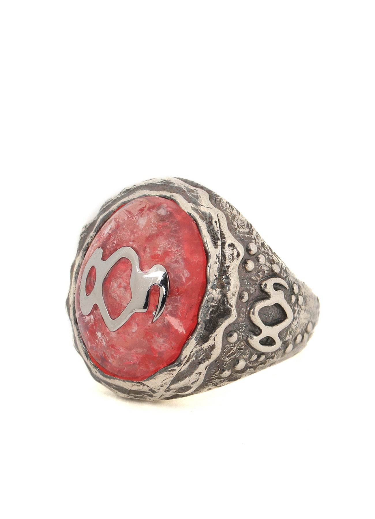 SILVER 950 GOTHIC OVAL RING UV