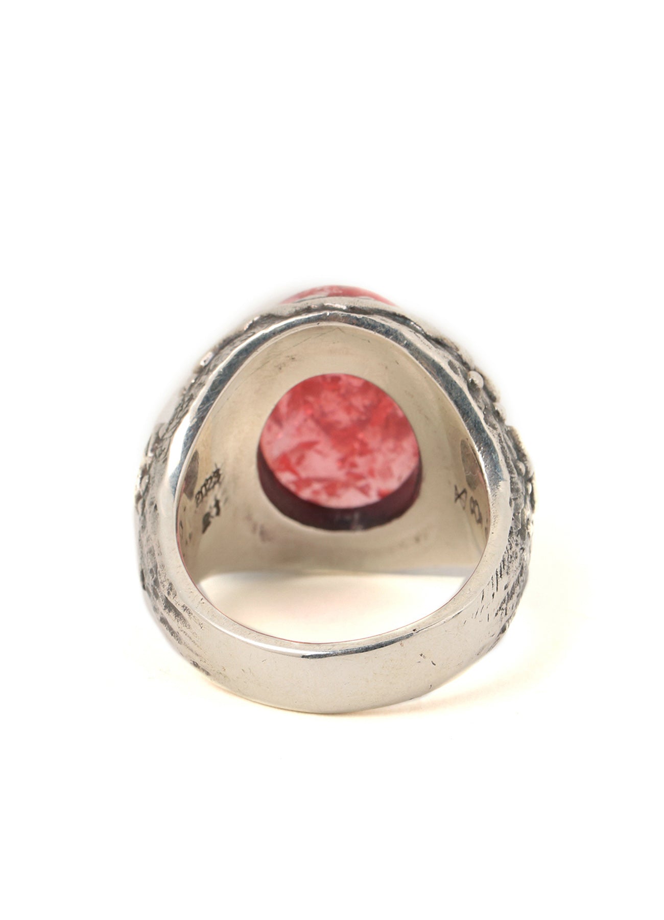 SILVER 950 GOTHIC OVAL RING UV