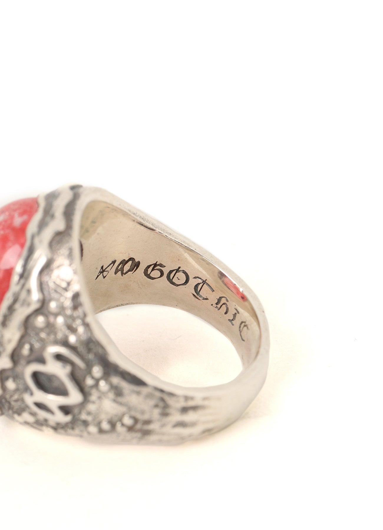 SILVER 950 GOTHIC OVAL RING UV