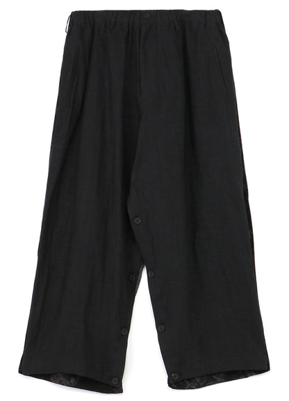 LINEN 12 EYE PRINT+RAYON GAUZE COVER PANTS