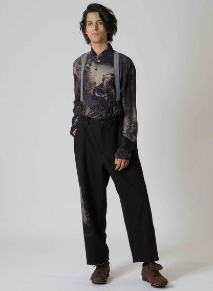 ZDZISLAW BEKSINSKI/ORIGINAL PRINT SUSPENDERS PANTS